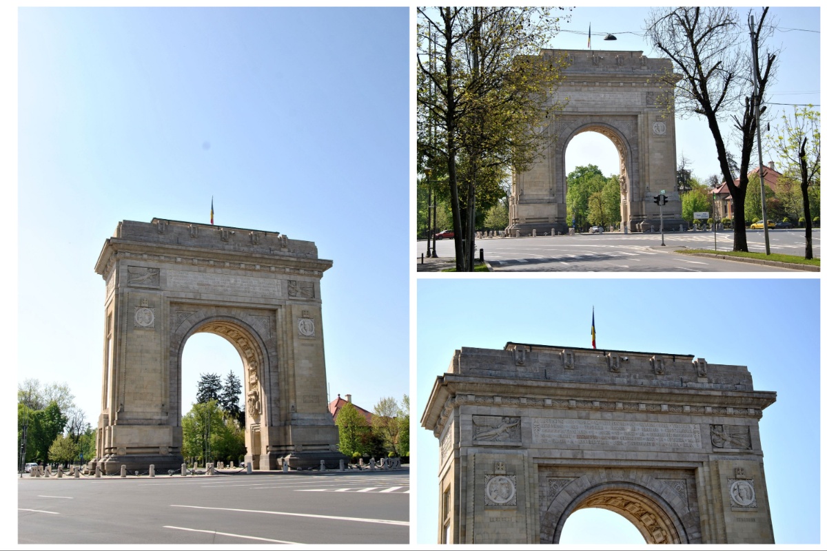 The triumphal arch in Bucharest 💙💛❤️